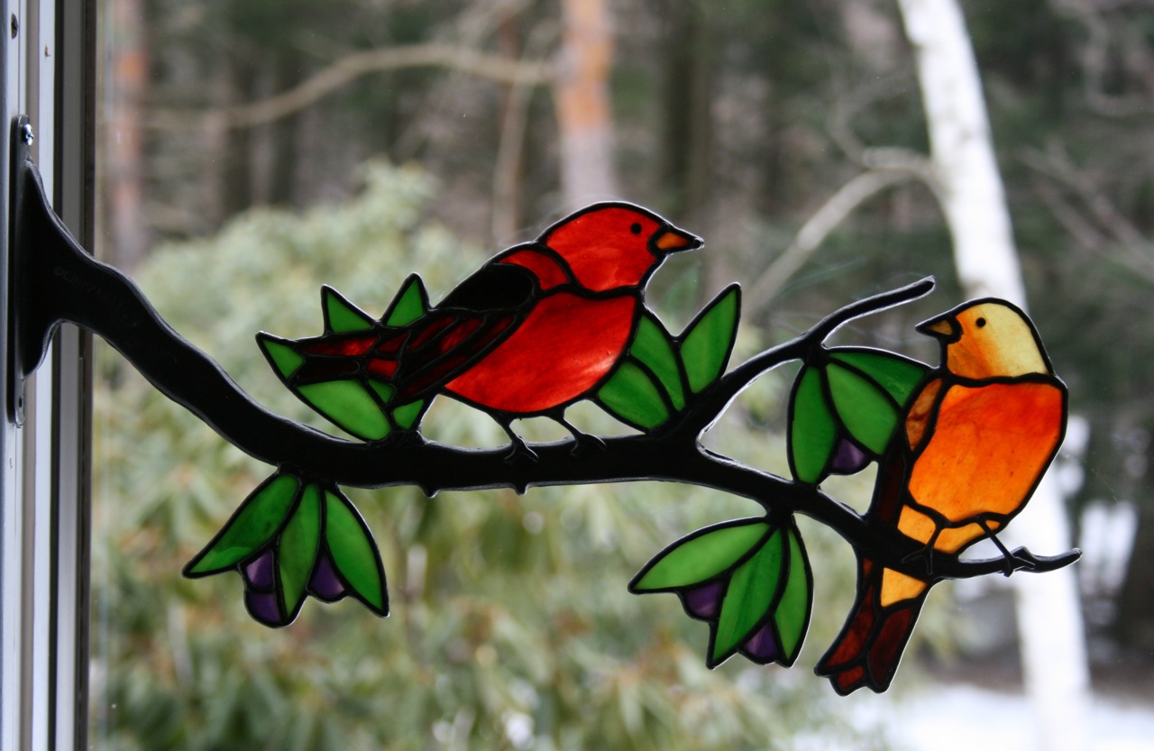 Stained Glass Birds by Chippaway Art Glass