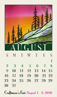 Calendar for the Craftsmen's Fair, August 2 - 10, 2003