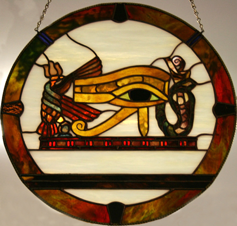 Ancient Aztec Symbols in Stained Glass by Chippaway Art Glass
