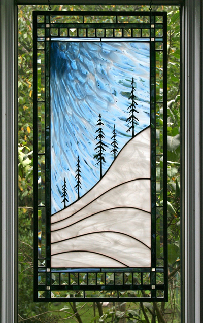 Cloud Burst in Stained Glass by Chippaway Art Glass