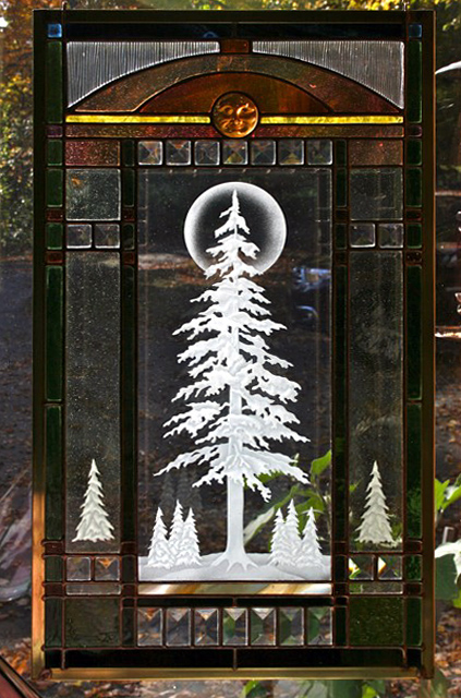 Dignity of Trees in Stained Glass by Chippaway Art Glass