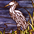 Heron Lake in Stained Glass