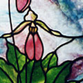 Lady Slippers in Stained Glass