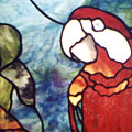 Polly Parrot in Stained Glass