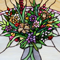 Stained Glass Transom with Bouquet by Chippaway Art Glass